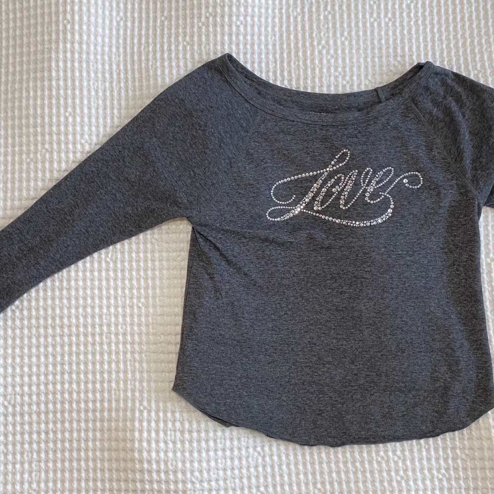 Victoria Secret Embellished Grey Long Sleeve XS